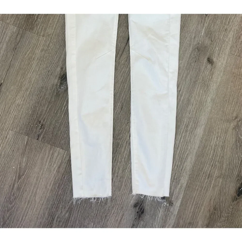 We The Free White Jeans Size 26 NWT Skinny Stretch High Rise High Waist Raw‎ Hem